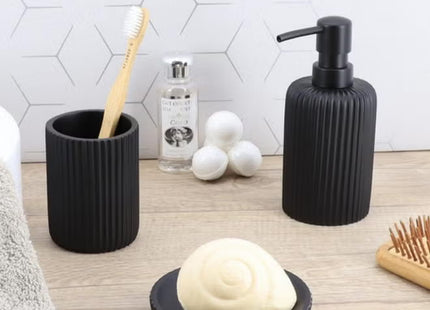 Vaso de baño resina "Strie" negro - 61103103