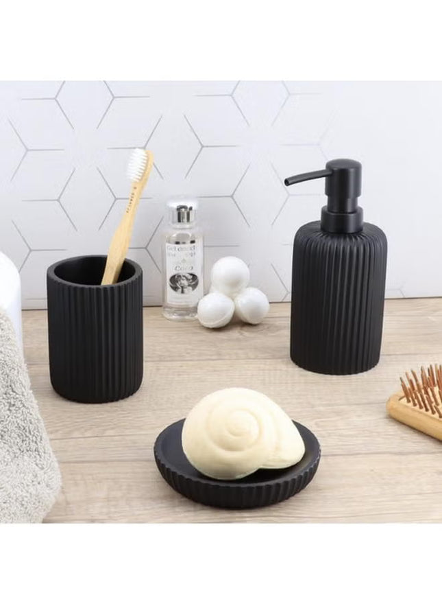 Vaso de baño resina "Strie" negro - 61103103