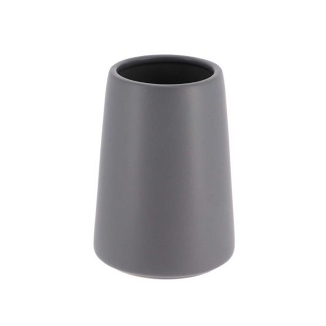 Vaso para cepillos de dientes rayado gris - 61108180