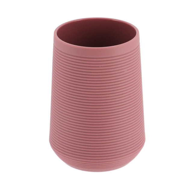 Vaso para cepillos de dientes rayado violeta rosa - 61111171