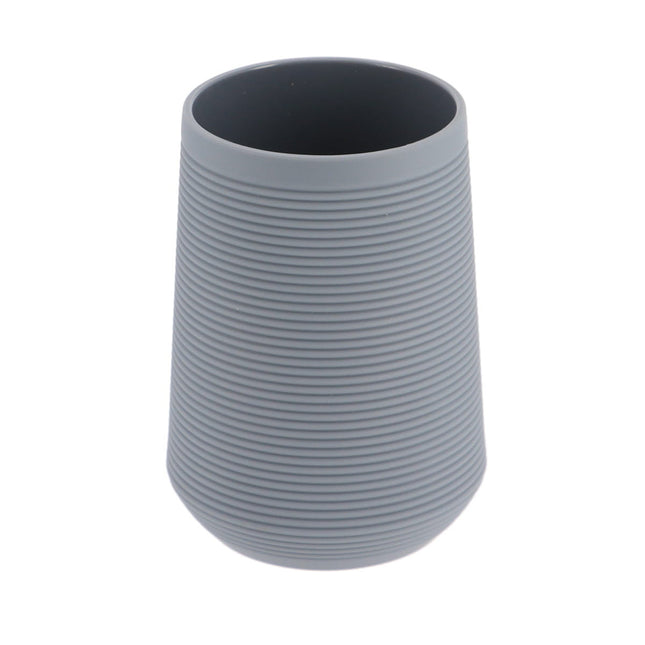 Vaso para cepillos de dientes rayado gris oscuro - 61111181