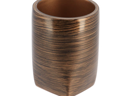 Vaso para cepillos de dientes de resina "Wengé" - 61112193