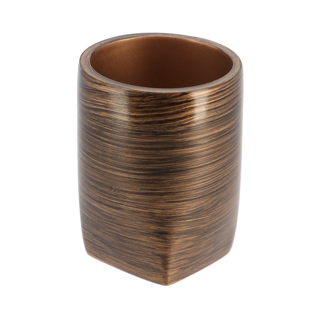 Vaso para cepillos de dientes de resina "Wengé" - 61112193