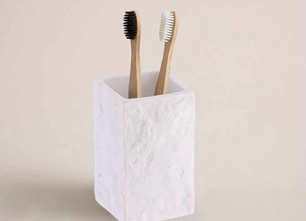 VASO POLIRESINA EFFECTO PIEDRA BLANCO - 61120100