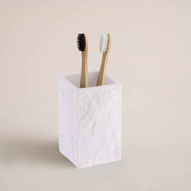 VASO POLIRESINA EFFECTO PIEDRA BLANCO - 61120100