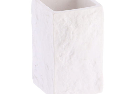 VASO POLIRESINA EFFECTO PIEDRA BLANCO - 61120100