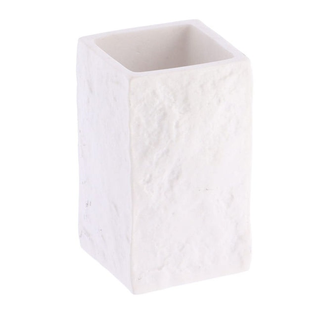 VASO POLIRESINA EFFECTO PIEDRA BLANCO - 61120100