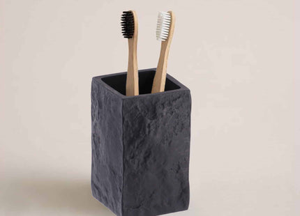 VASO POLIRESINA EFFECTO PIEDRA NEGRO - 61120103
