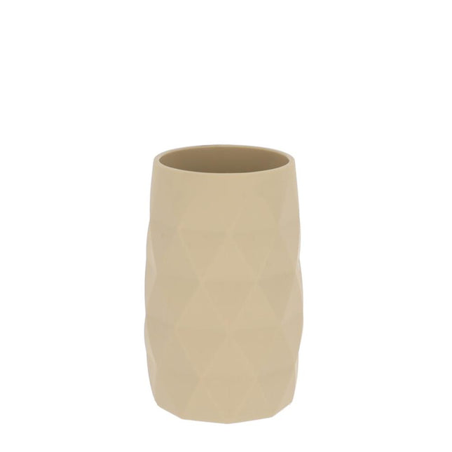 Vaso para cepillos de dientes "Rubber" beige y dorado - 61138161