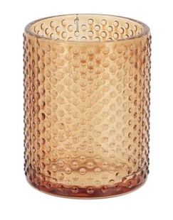 Vaso en cristal ahumado dibujo de puntos - 61146163