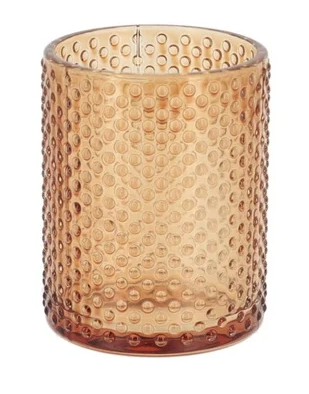 Vaso en cristal ahumado dibujo de puntos - 61146163