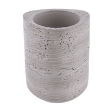 VASO POLIRESINA EFECTO CONCRETO GRIS - 61174180