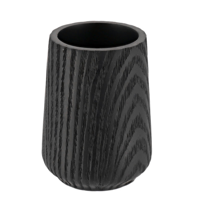 VASO POLIRESINA EFECTO MADERA NEGRO - 61203103