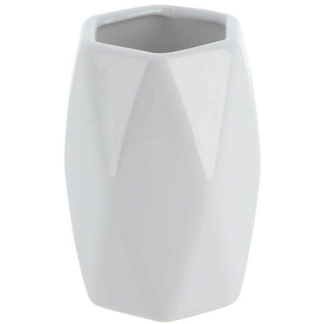 VASO GRES FORMA DIAMANTE BLANCO - 6180100