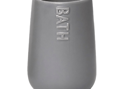 Vaso para cepillos de dientes en dolomita "Bath" gris - 6193180