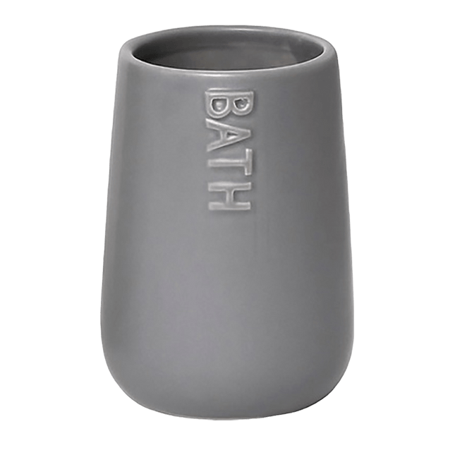 Vaso para cepillos de dientes en dolomita "Bath" gris - 6193180