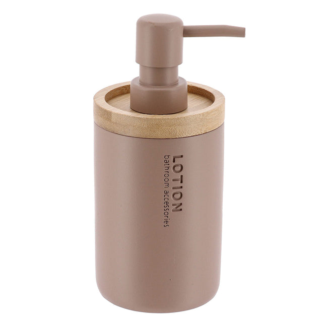 DISTRIBUIDOR DE JABON POLIRESINA 280 ML CAPUCINO/BAMBÚ - 62101166