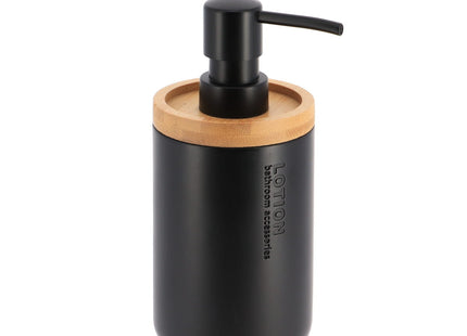 Distribuidor de jabón o loción 280ml en resina Negro & Bambú  - 62101237