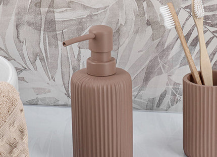 DISTRIBUIDOR DE JABON ESTRIADO POLIRESINA 230 ML CAPUCINO - 62103166