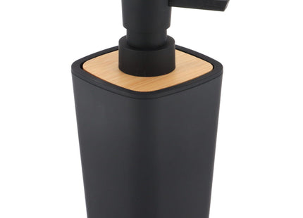 DISTRIBUIDOR DE JABON RUBBER + ABS + BAMBÚ 380 ML NEGRO - 62110103