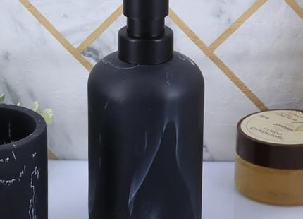 DISTRIBUIDOR DE JABON POLIRESINA 300 ML MARMOL NEGRO - 62122761