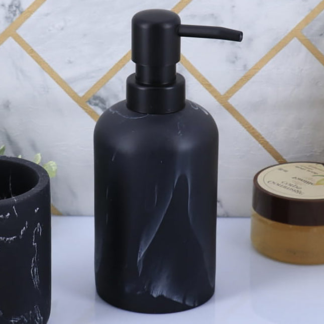 DISTRIBUIDOR DE JABON POLIRESINA 300 ML MARMOL NEGRO - 62122761