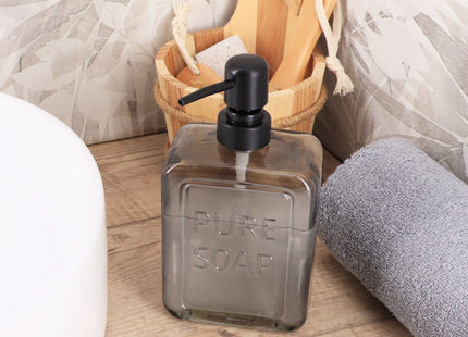 DISTIBUIDOR DE JABON PURE SOAP VIDRIO 570ML NEGRO - 62126103