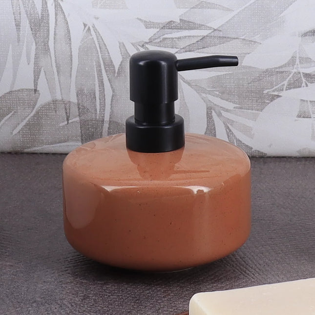 Distribuidor de jabón de cerámica color terracota 400ml - 62132168