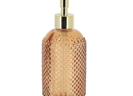 Distribuidor de jabón o loción en cristal ahumado dibujo de puntos 410ml - 62146163