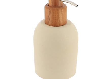 DISTRIBUIDOR DE JABON CEMENTO CON BOMBA DE ACACIA 230ML BEIGE - 62160161