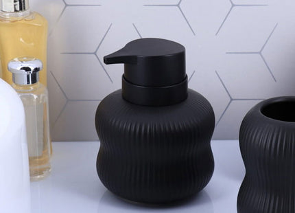 DISTRIBUIDOR DE JABON GRES 300ML REDONDO NEGRO - 62167108