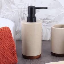 DISTRIBUIDOR DE JABON POLIRESINA 200ML NATURAL/ACACIA - 62169104