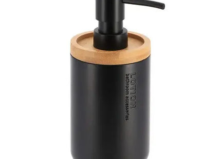 DISTRIBUIDOR DE JABON POLIRESINA Y BAMBÚ 260ML NEGRO - 62171103