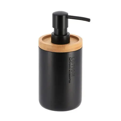 DISTRIBUIDOR DE JABON POLIRESINA Y BAMBÚ 260ML NEGRO - 62171103