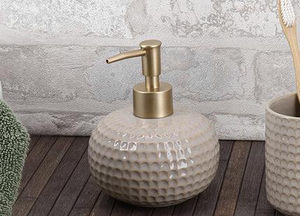 DISTRIBUIDOR DE JABON GRES EFECTO ESCAMA 440ML BEIGE - 62172161