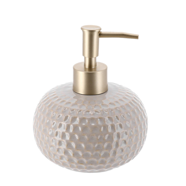 DISTRIBUIDOR DE JABON GRES EFECTO ESCAMA 440ML BEIGE - 62172161