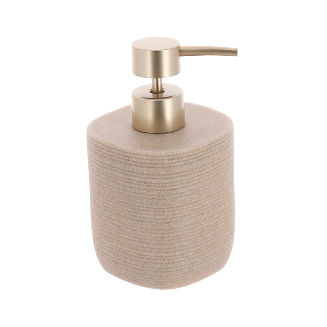 DISTRIBUIDOR DE JABON ESTRIADO POLIRESINA 400ML BEIGE - 62178161