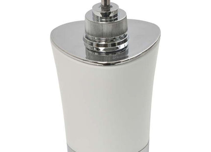 Distribuidor de jabón o loción "Conico" bicolor Blanco y cromo 280ml - 6218N100