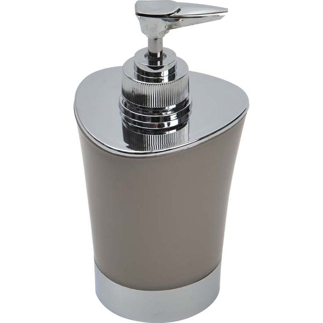 Distribuidor de jabón o loción "Conico" bicolor Topo y cromo 280ml - 6218N165