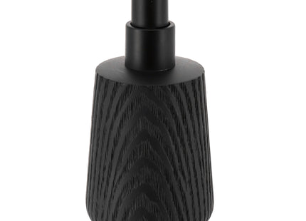 DISTRIBUIDOR DE JABON POLIRESINA EFECTO DE MADERA 350ML NEGRO - 62203103