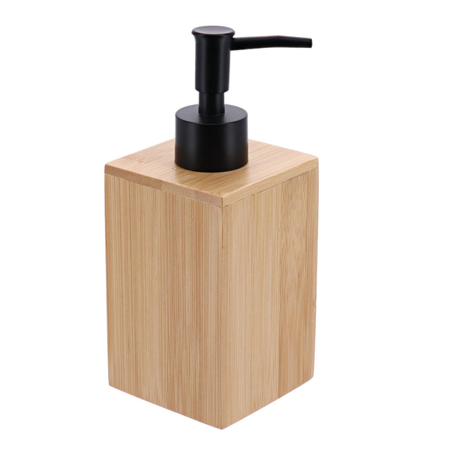 DISTRIBUIDOR DE JABON BOMBA POMPE NEGRA 250ML BAMBÚ - 6250N195
