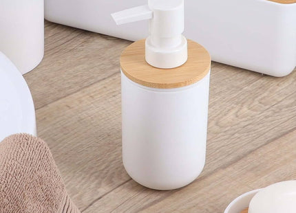 Distribuidor de jabón TENDANCE bambú blanco - 6274210
