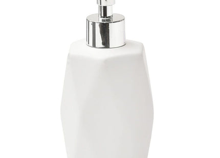 Distribuidor de jabón o loción en gres "Diamond" 330ml blanco - 6280100