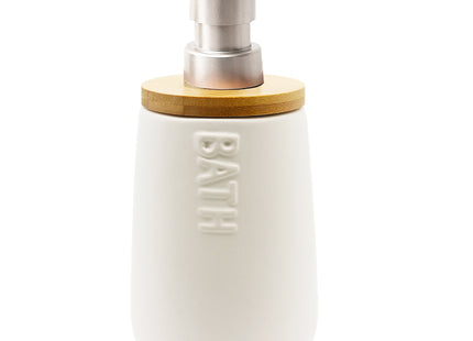 Distribuidor de jabón o loción de dolomita "Bath" 410ml blanco - 6293210