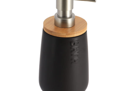 Distribuidor de jabón o loción de dolomita "Bath" 410ml negro - 6293237