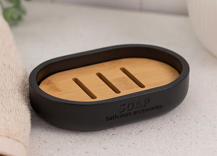 JABONERA POLIRESINA NEGRO/BAMBÚ - 64101237