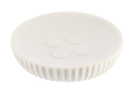 Jabonera de resina blanca con motivo - 64103100