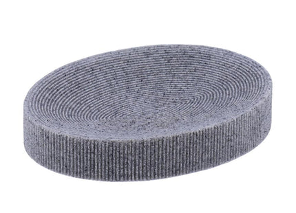JABONERA POLIRESINA OVAL ESTRIADA GRIS - 64104180