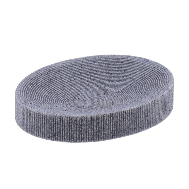 JABONERA POLIRESINA OVAL ESTRIADA GRIS - 64104180