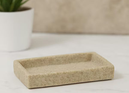JABONERA RECTANGULAR POLIRESINA EFECTO PIEDRA NATURAL - 64120104